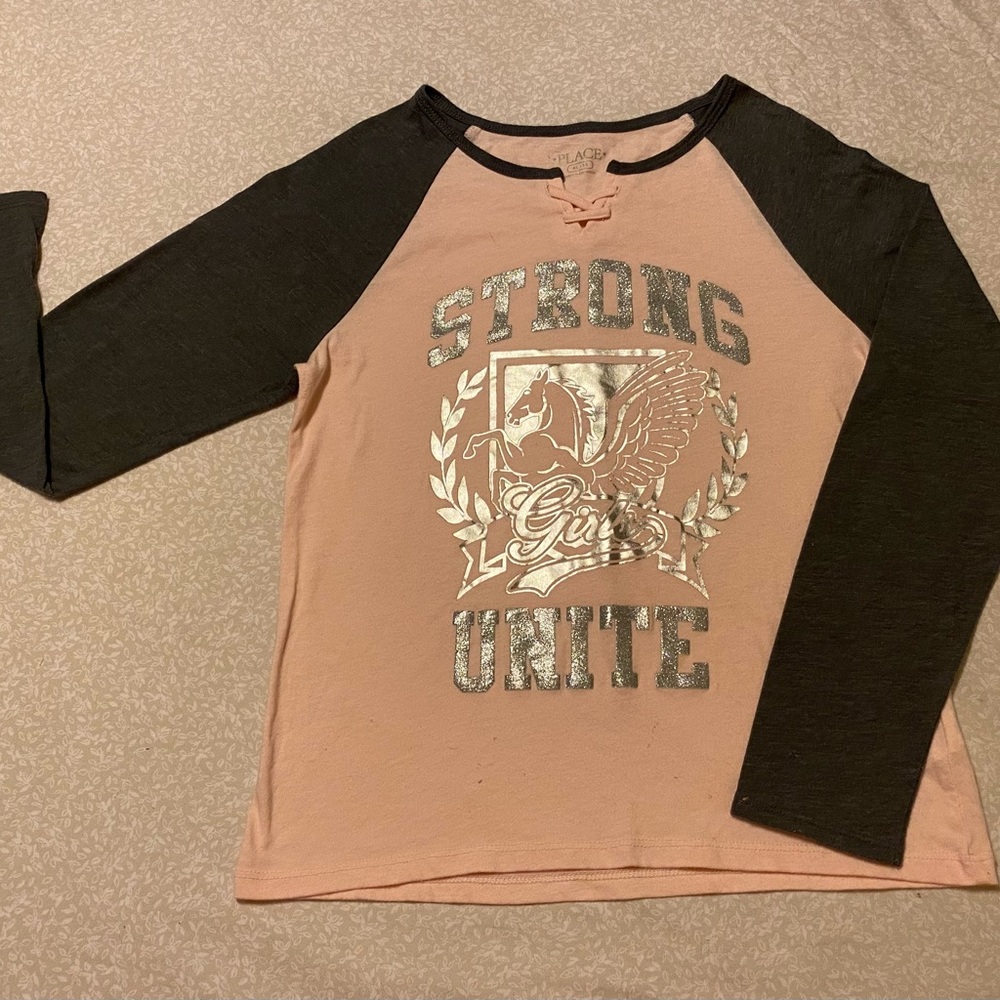 Girls XL 14 Children’s Place Long Sleeve Baseball Tee Shirt
